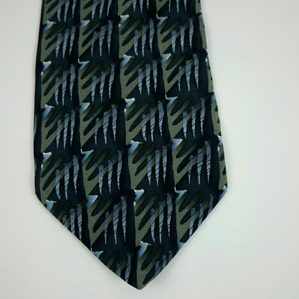 J. Garcia Chicken & Cat Blue 100% Silk Tie